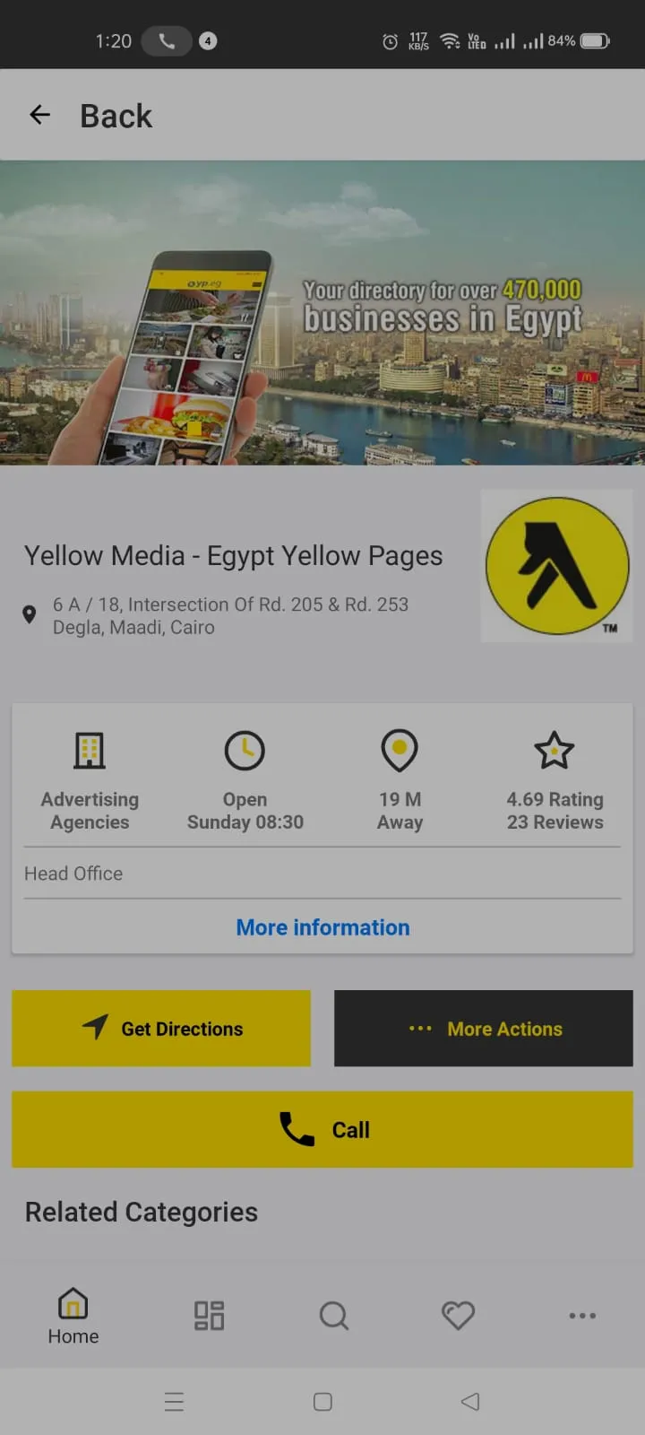 Egypt Yellow Pages | Indus Appstore | Screenshot