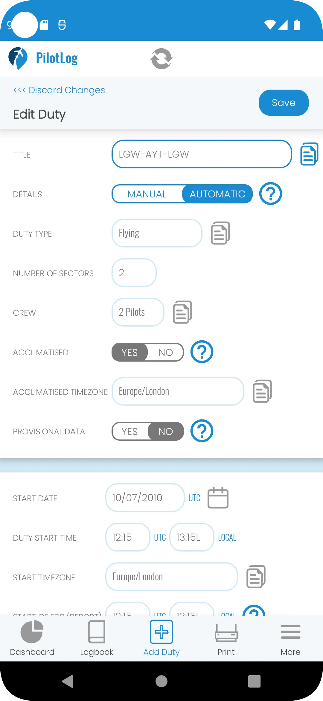 PilotLog | Indus Appstore | Screenshot