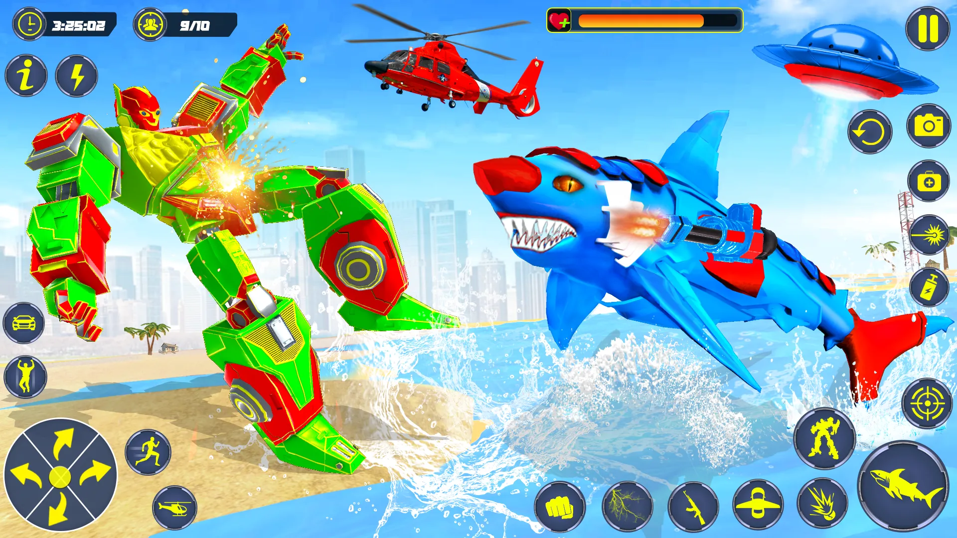 Shark Robot Car Transform Game | Indus Appstore | Screenshot