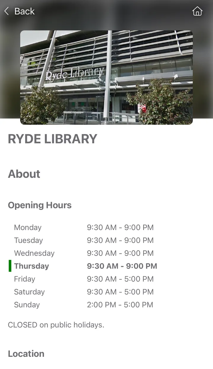 City of Ryde Libraries | Indus Appstore | Screenshot