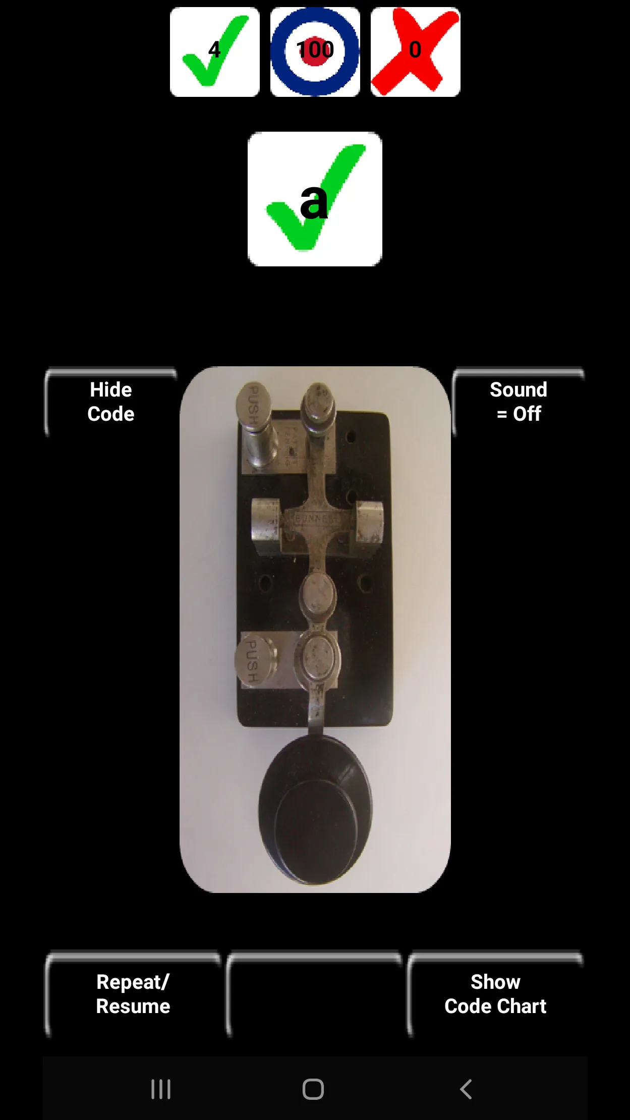 10 WPM CW Morse code trainer | Indus Appstore | Screenshot