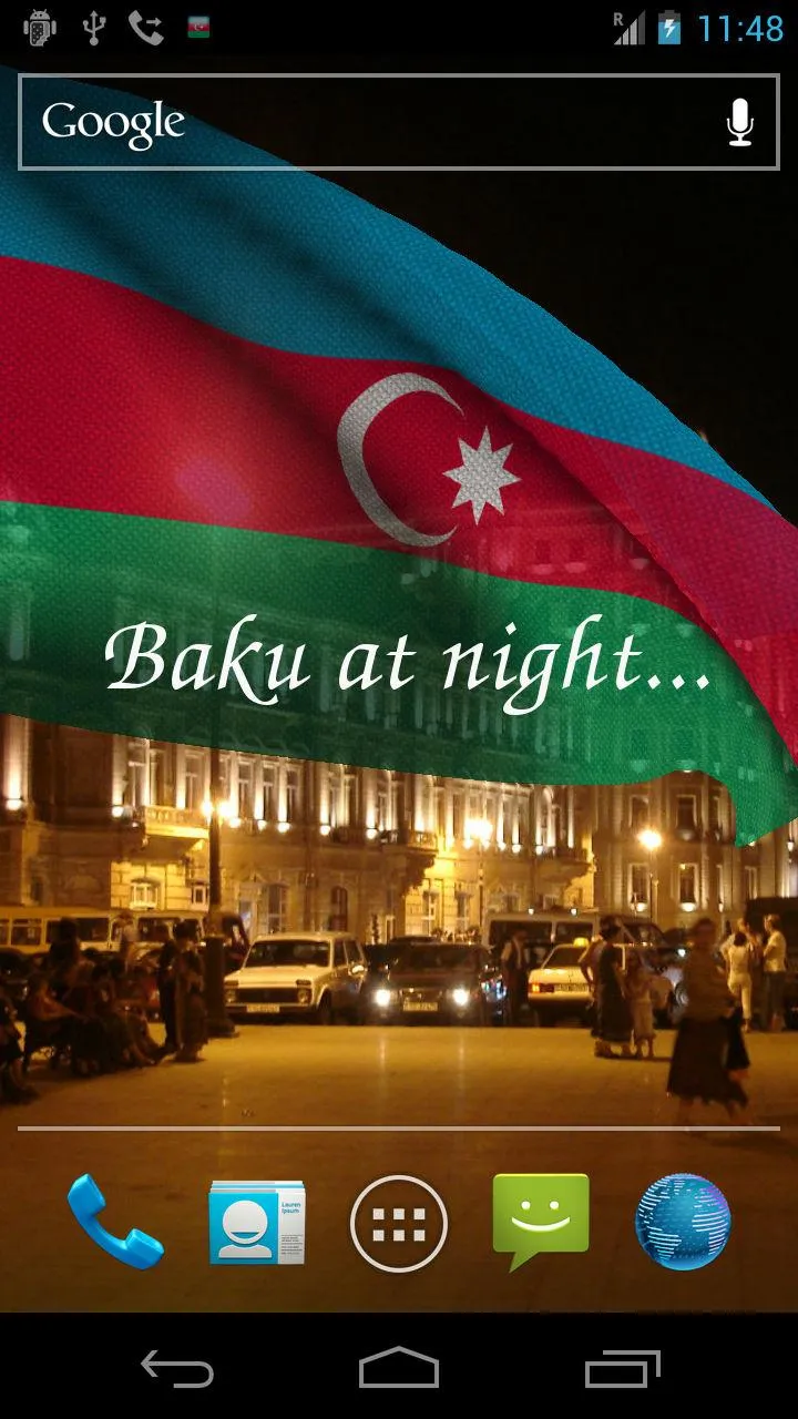 Azerbaijan Flag Live Wallpaper | Indus Appstore | Screenshot