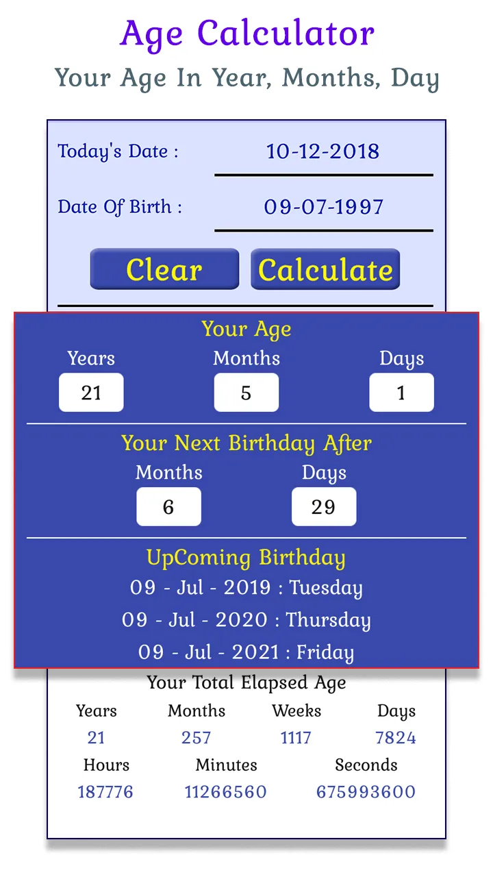 Birthday Reminder & Age Calc | Indus Appstore | Screenshot