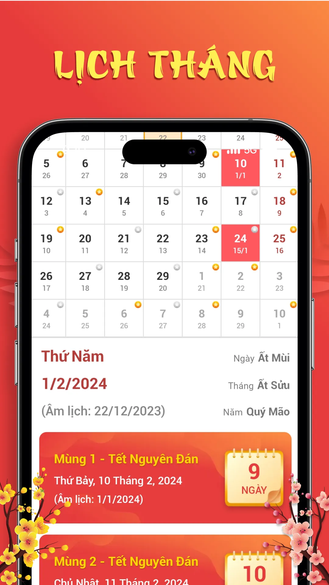 Lịch Vạn Niên 2024 - Lịch Âm | Indus Appstore | Screenshot