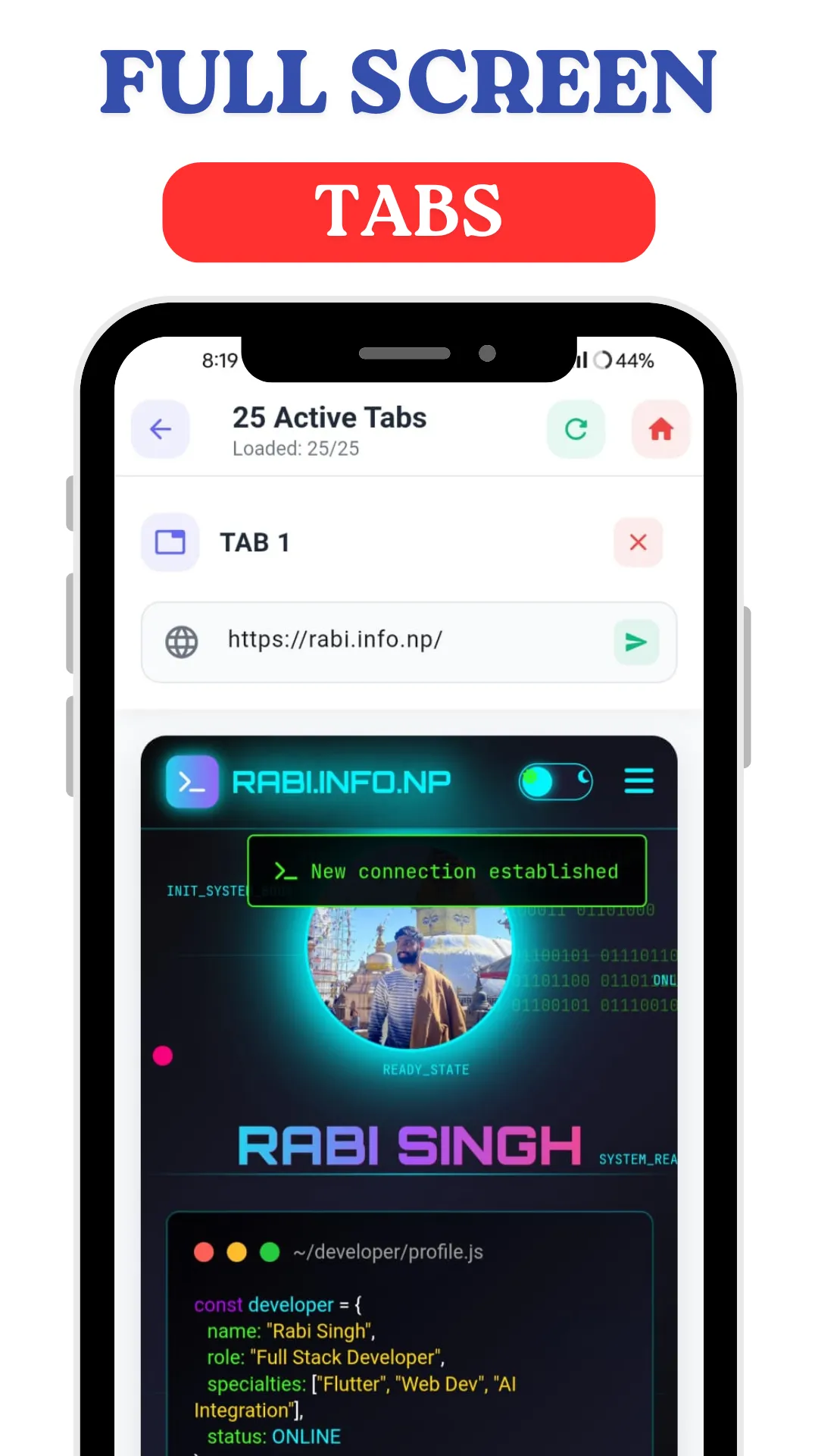 TabX: Multi Screen Browser | Indus Appstore | Screenshot