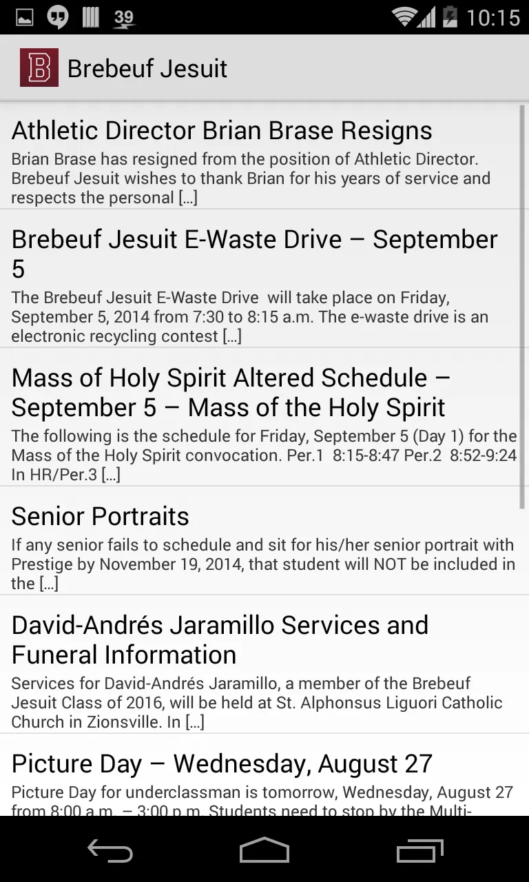 Brebeuf Jesuit Preparatory | Indus Appstore | Screenshot