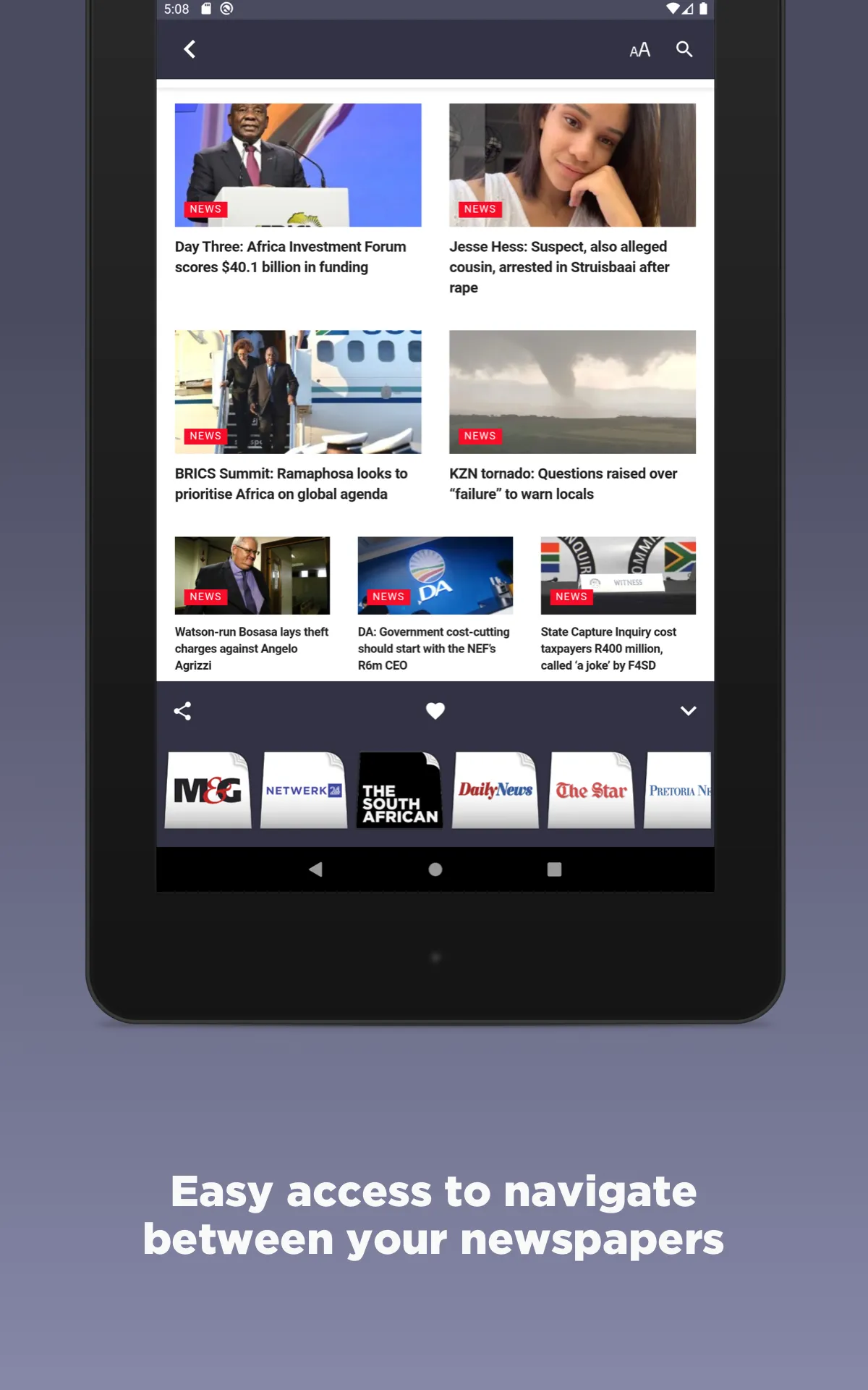 South African Newspapers | Indus Appstore | Screenshot