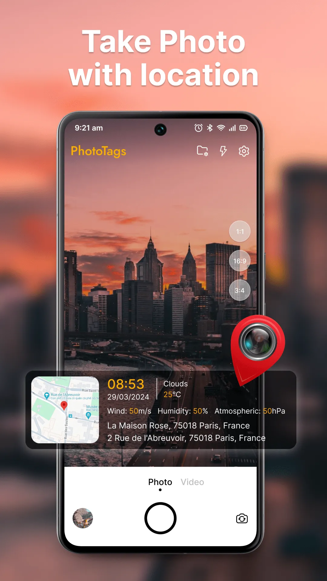 GPS Photo Stamp Camera Map | Indus Appstore | Screenshot