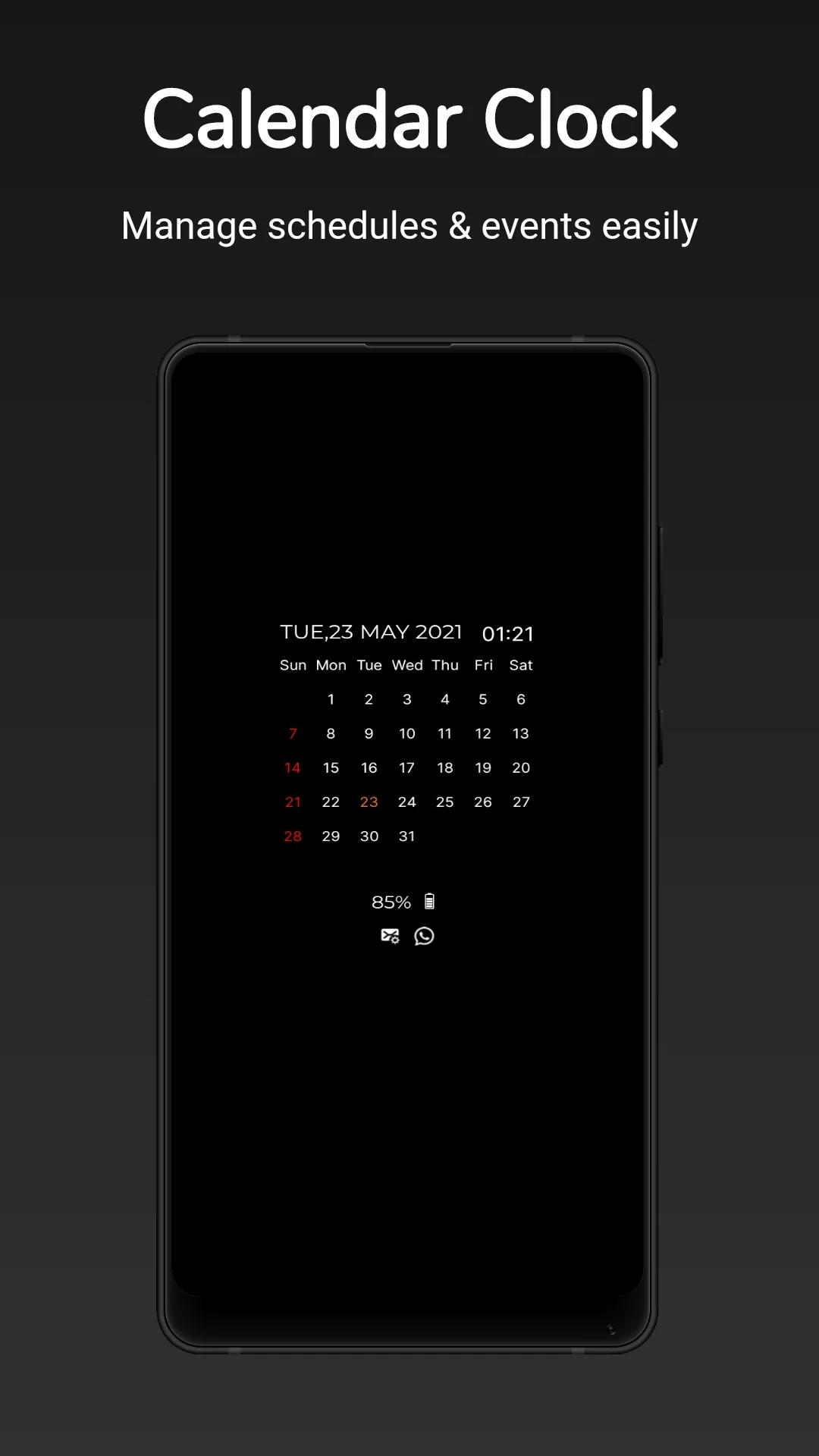 Always On Display Clock Widget | Indus Appstore | Screenshot