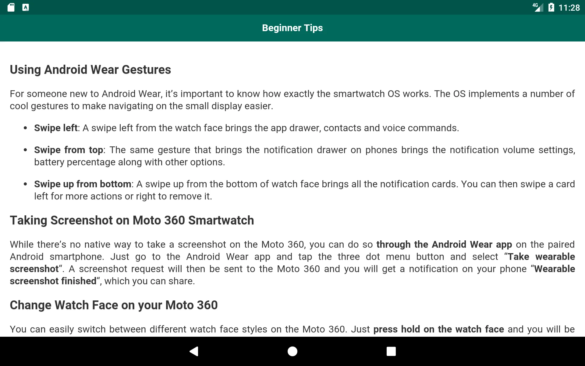 Tips for Moto 360 | Indus Appstore | Screenshot