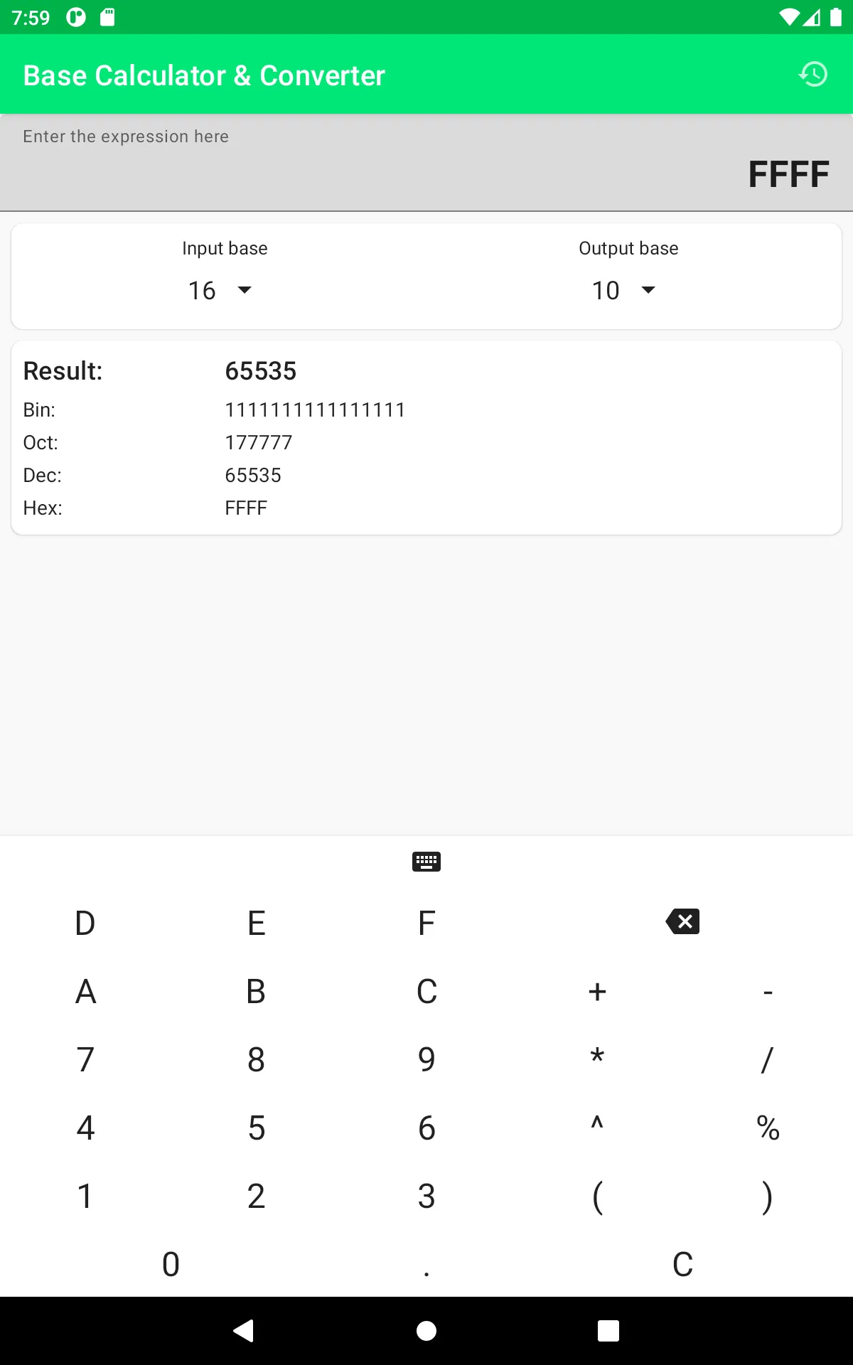 Base Calculator and Converter | Indus Appstore | Screenshot