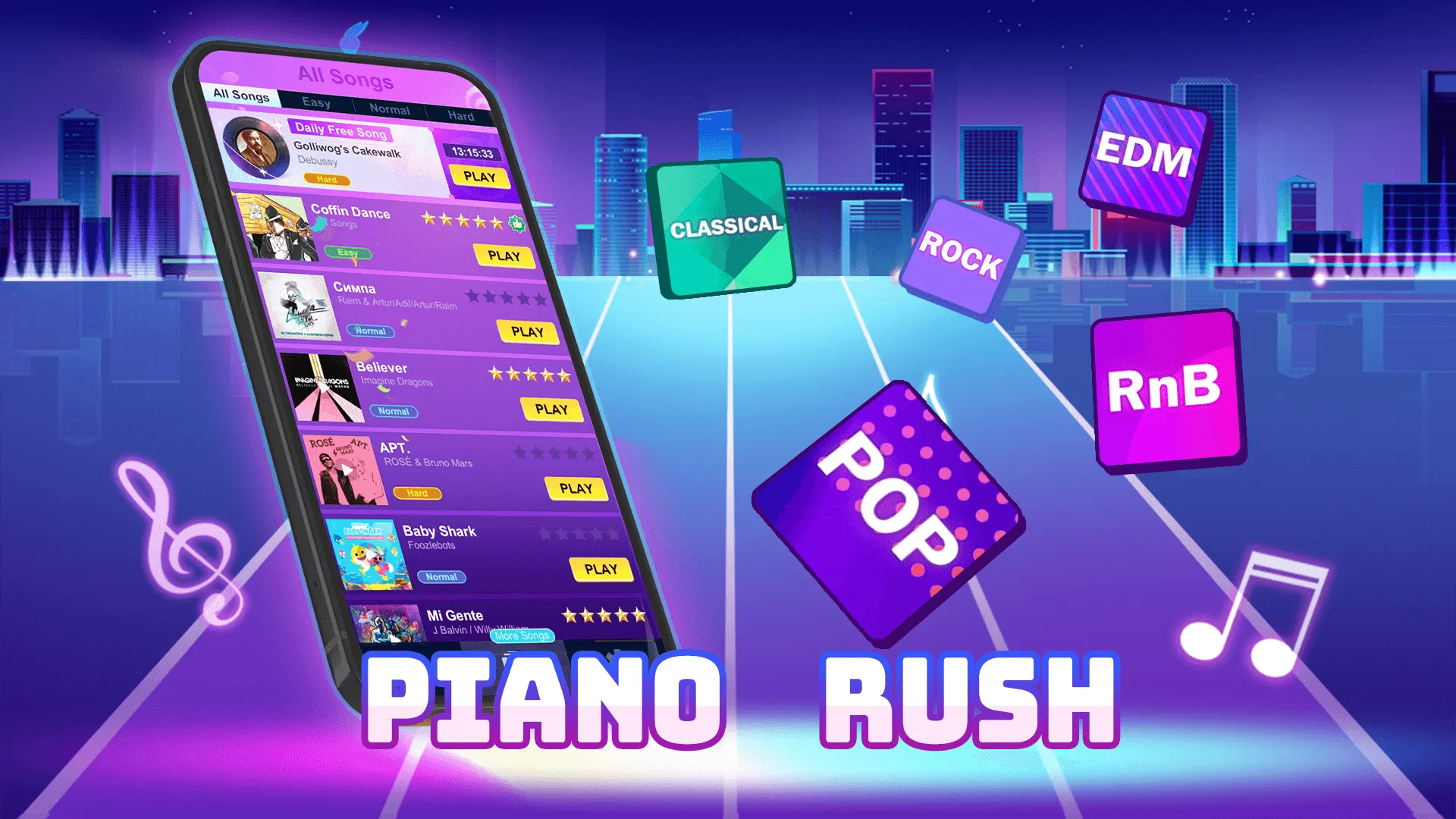 Piano Rush: Magic Rhythm | Indus Appstore | Screenshot