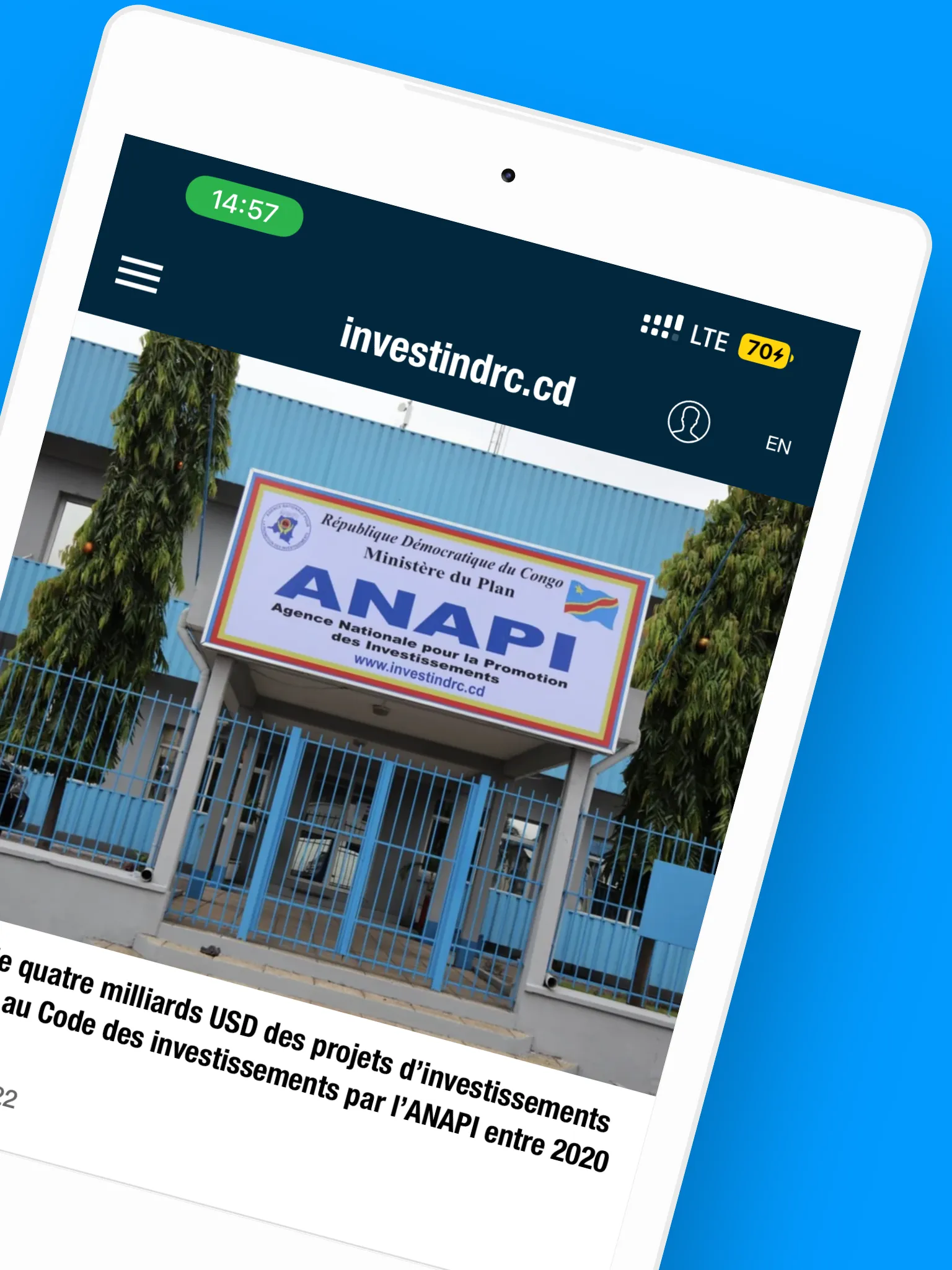 ANAPI  -  Invest in DRC | Indus Appstore | Screenshot