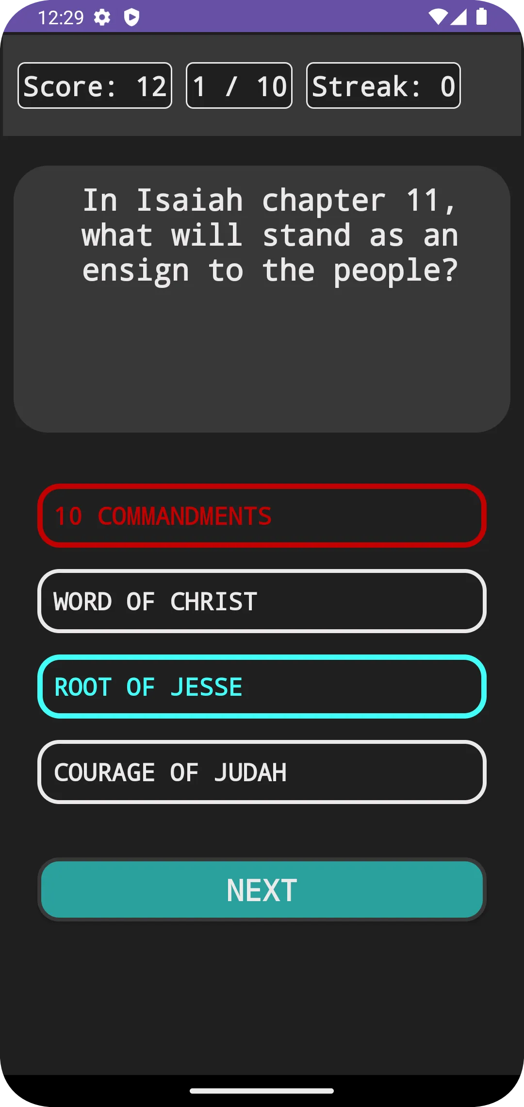 Bible Trivia | Indus Appstore | Screenshot