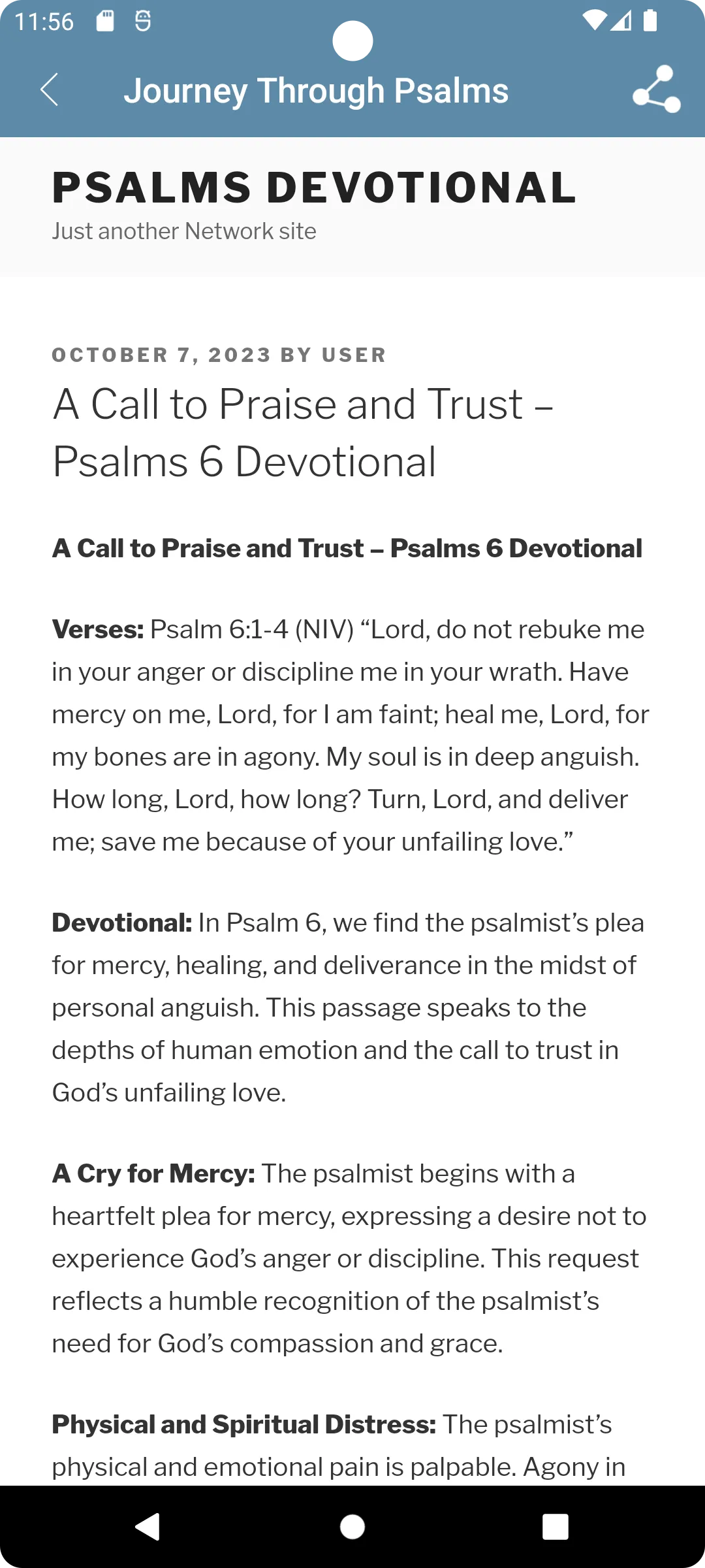 A Journey Through Psalms | Indus Appstore | Screenshot