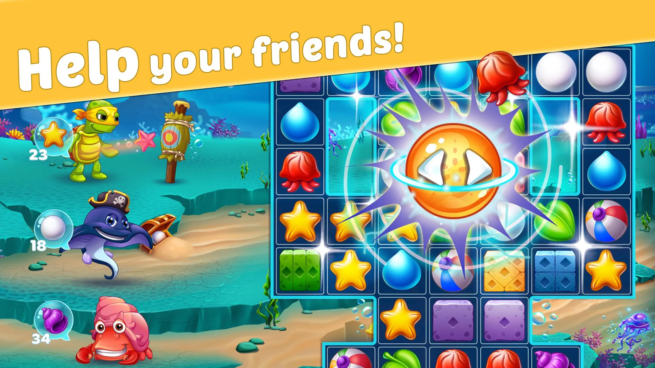 Reef Rescue: Match 3 Adventure | Indus Appstore | Screenshot