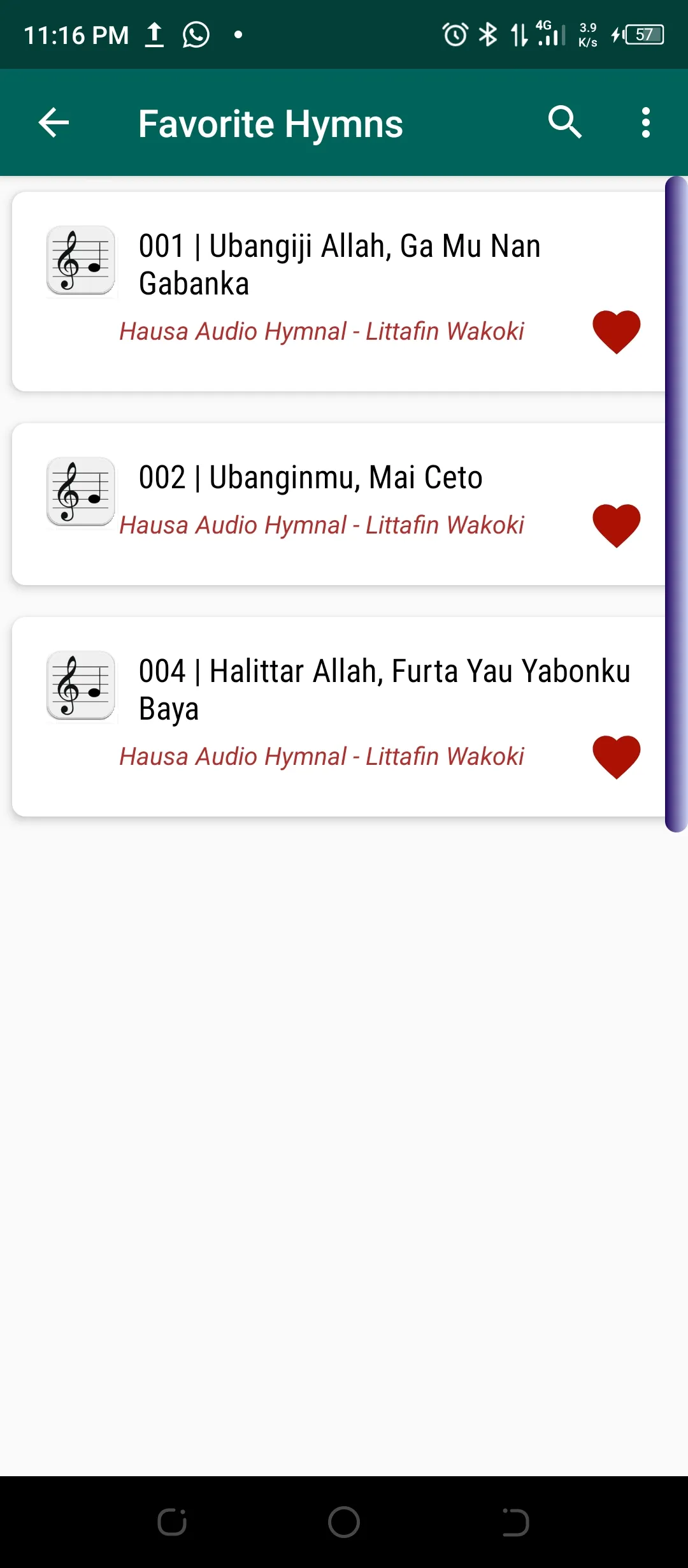 Hausa Audio Hymnal | Indus Appstore | Screenshot