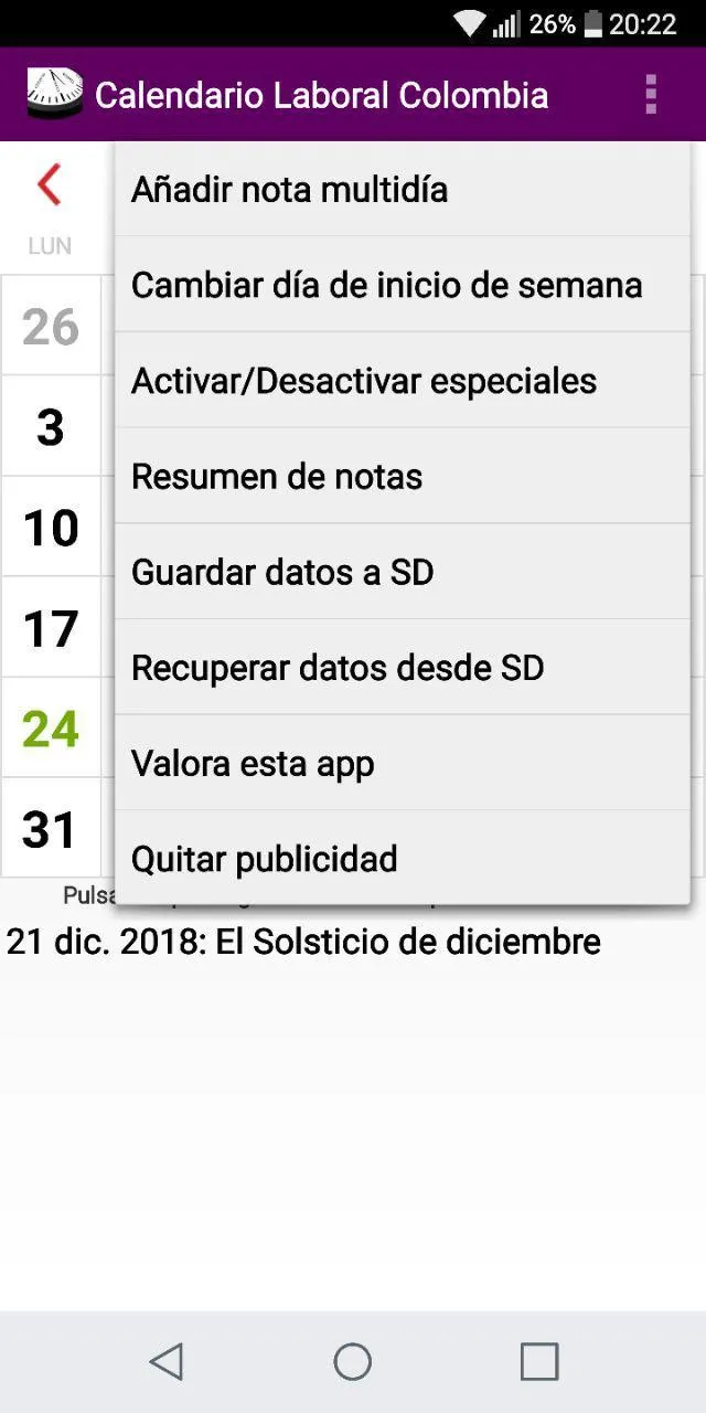 Calendario Colombia 2023 | Indus Appstore | Screenshot