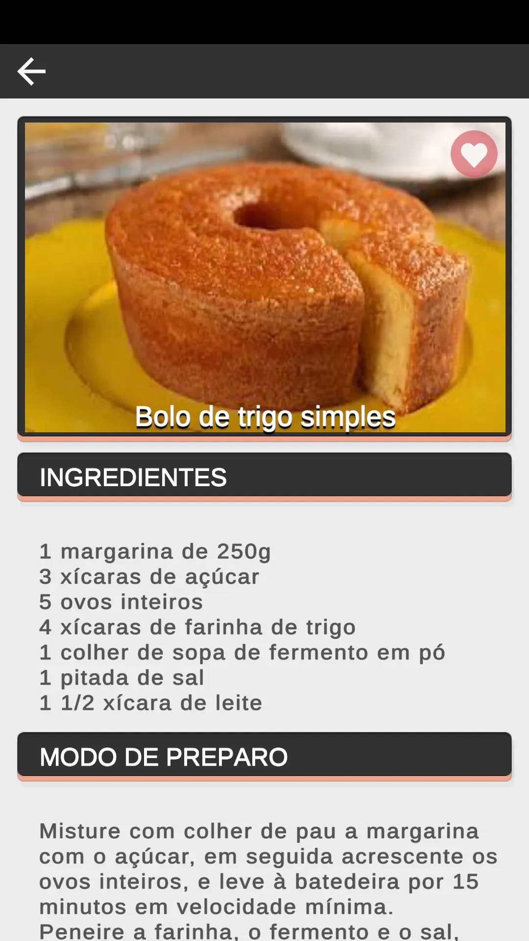 Receitas de Bolos Caseiros | Indus Appstore | Screenshot