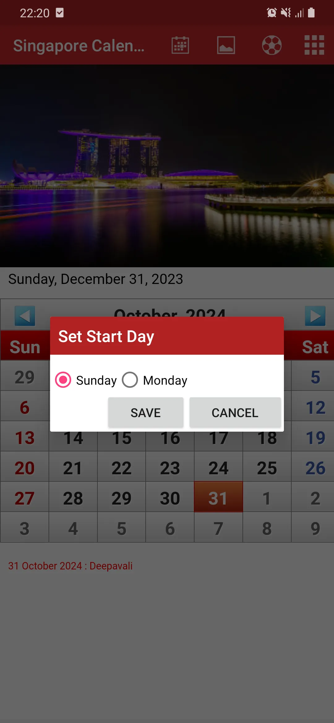 Singapore Calendar 2024 | Indus Appstore | Screenshot