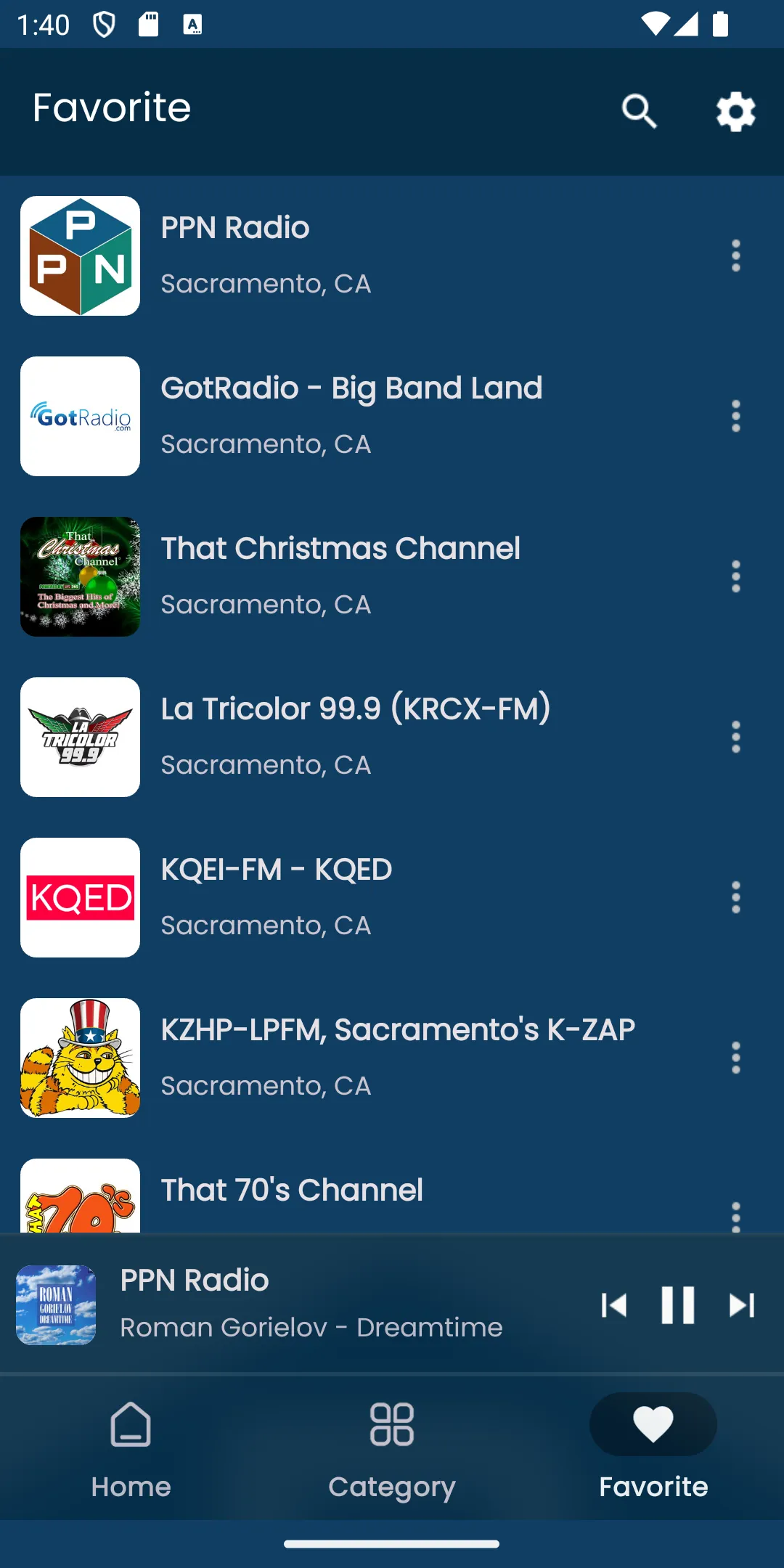 Radios from Sacramento | Indus Appstore | Screenshot