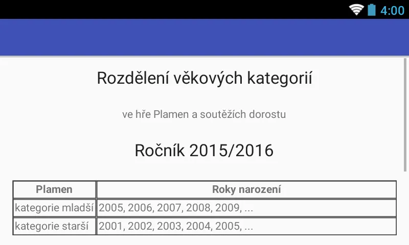 Rozdělení věkových kategorií | Indus Appstore | Screenshot