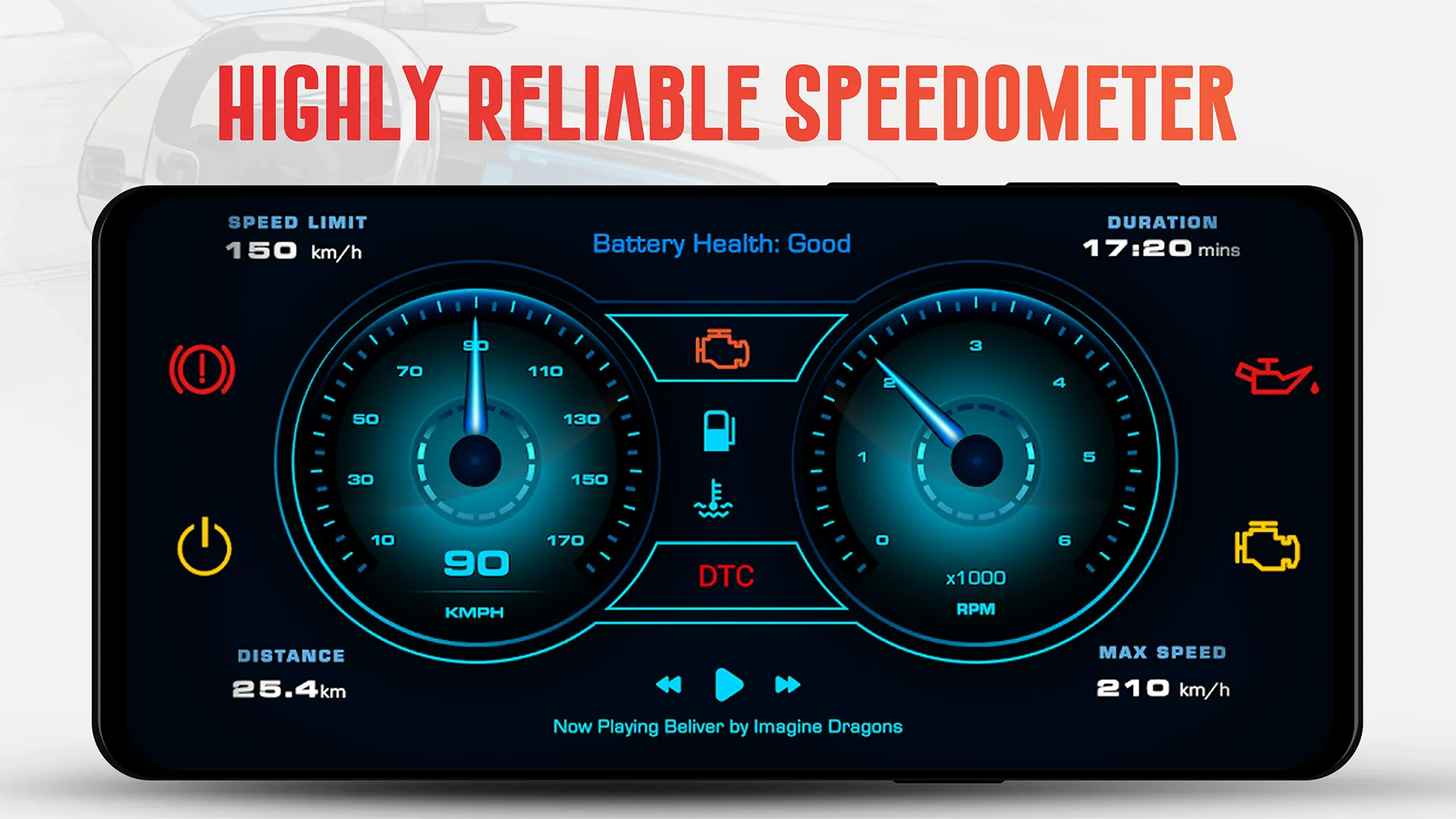 GPS Speedometer OBD2 Dashboard | Indus Appstore | Screenshot