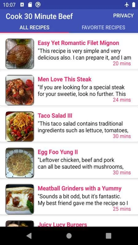 cook 30 minute beef | Indus Appstore | Screenshot