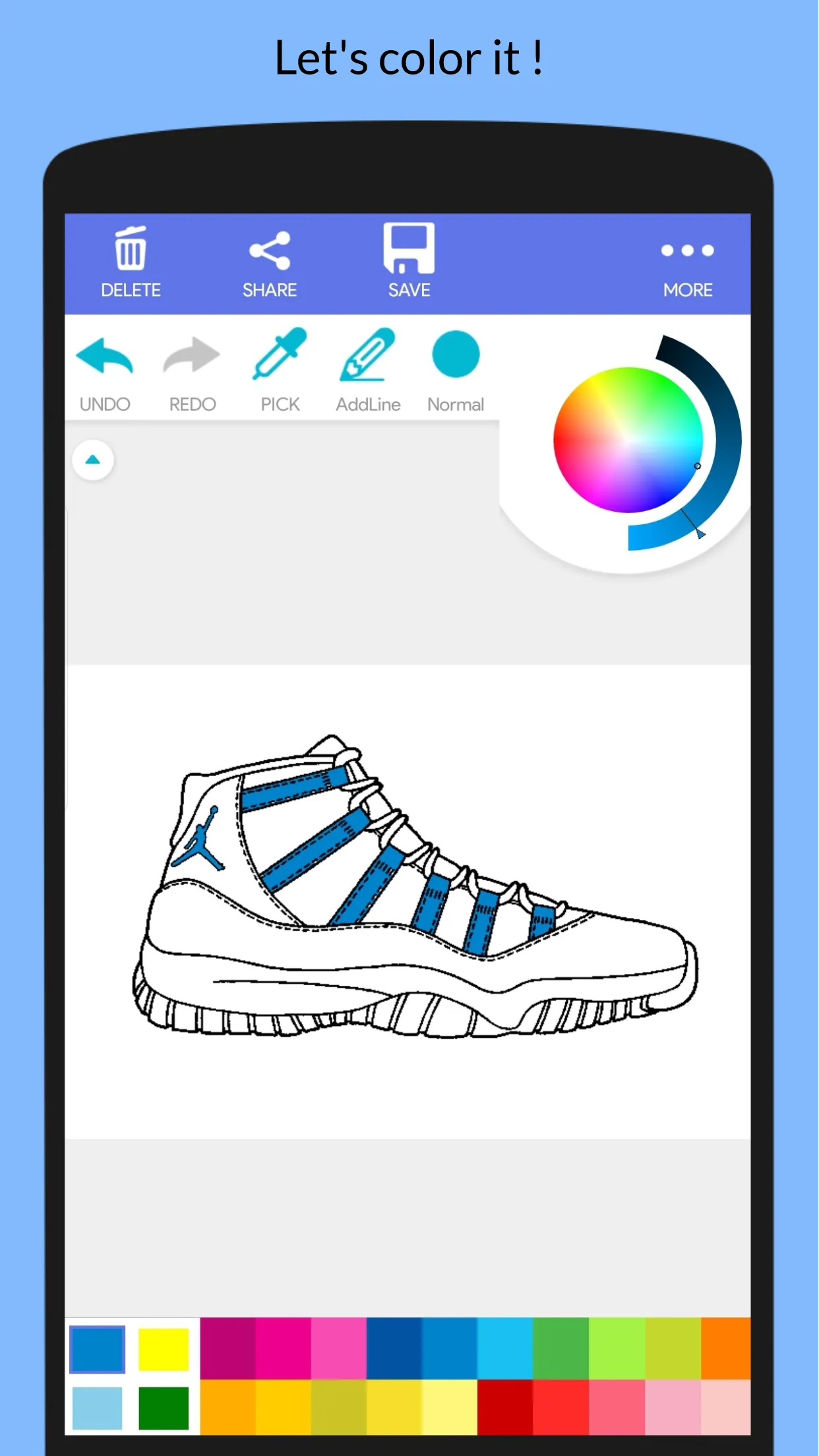 Cool Sneakers Coloring Book | Indus Appstore | Screenshot