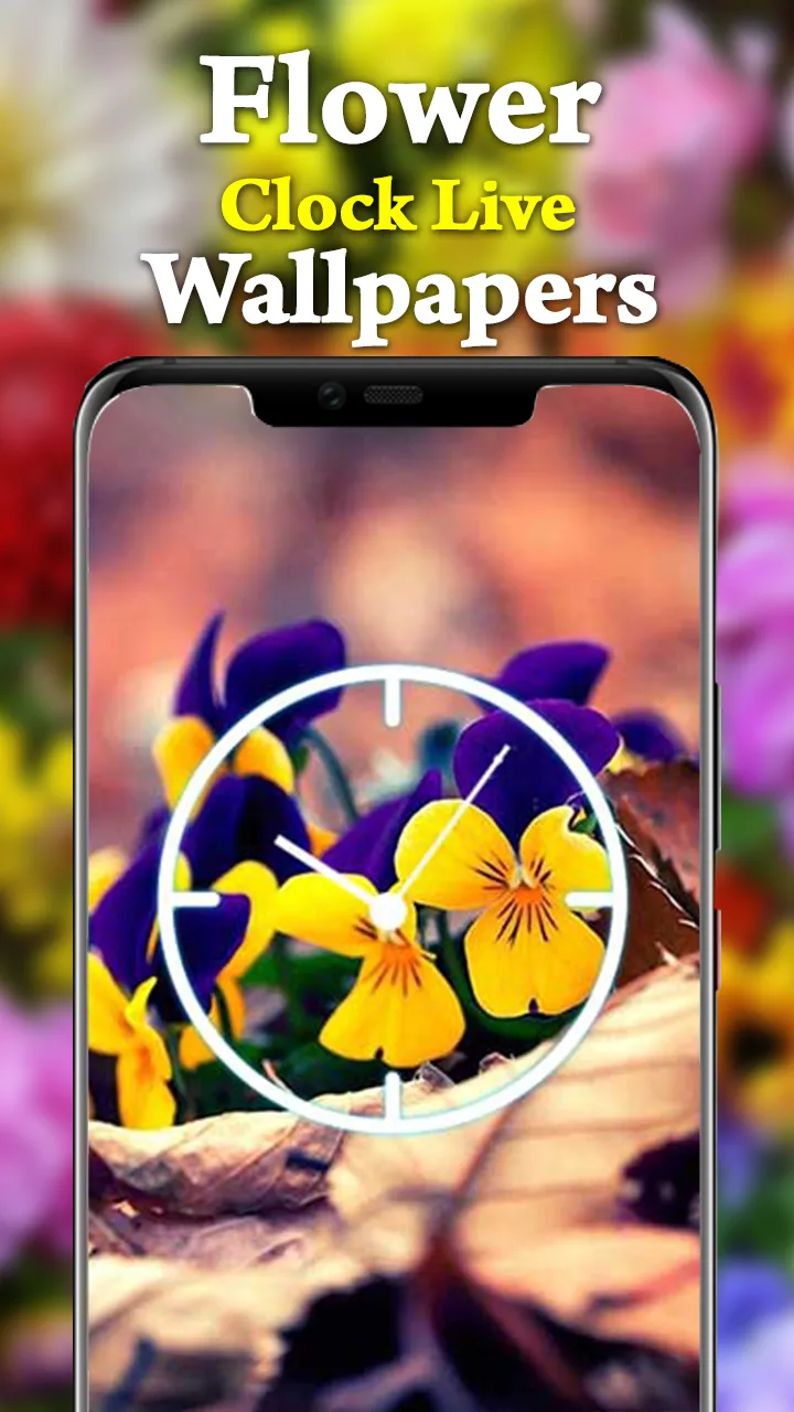 Flowers Clock Live Wallpapers | Indus Appstore | Screenshot