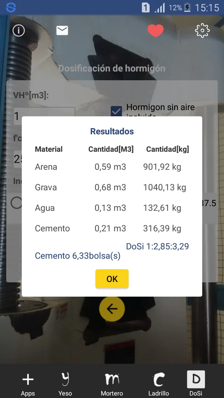 DoSi - Dosificación materiales | Indus Appstore | Screenshot