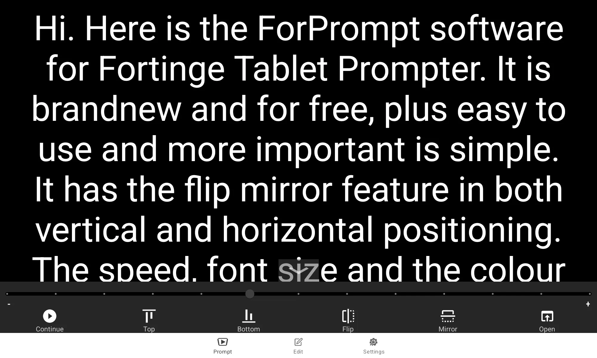 ForPrompt Tablet Prompter | Indus Appstore | Screenshot