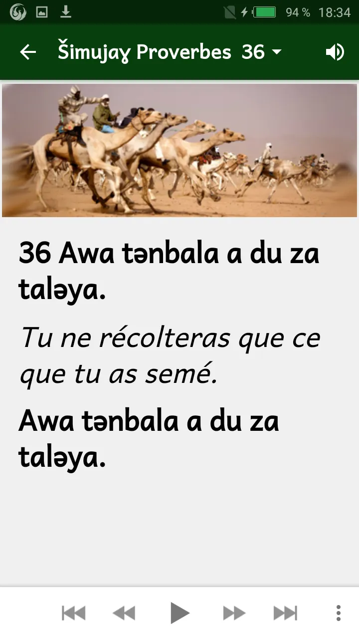 Proverbes Tamajeq avec audio | Indus Appstore | Screenshot