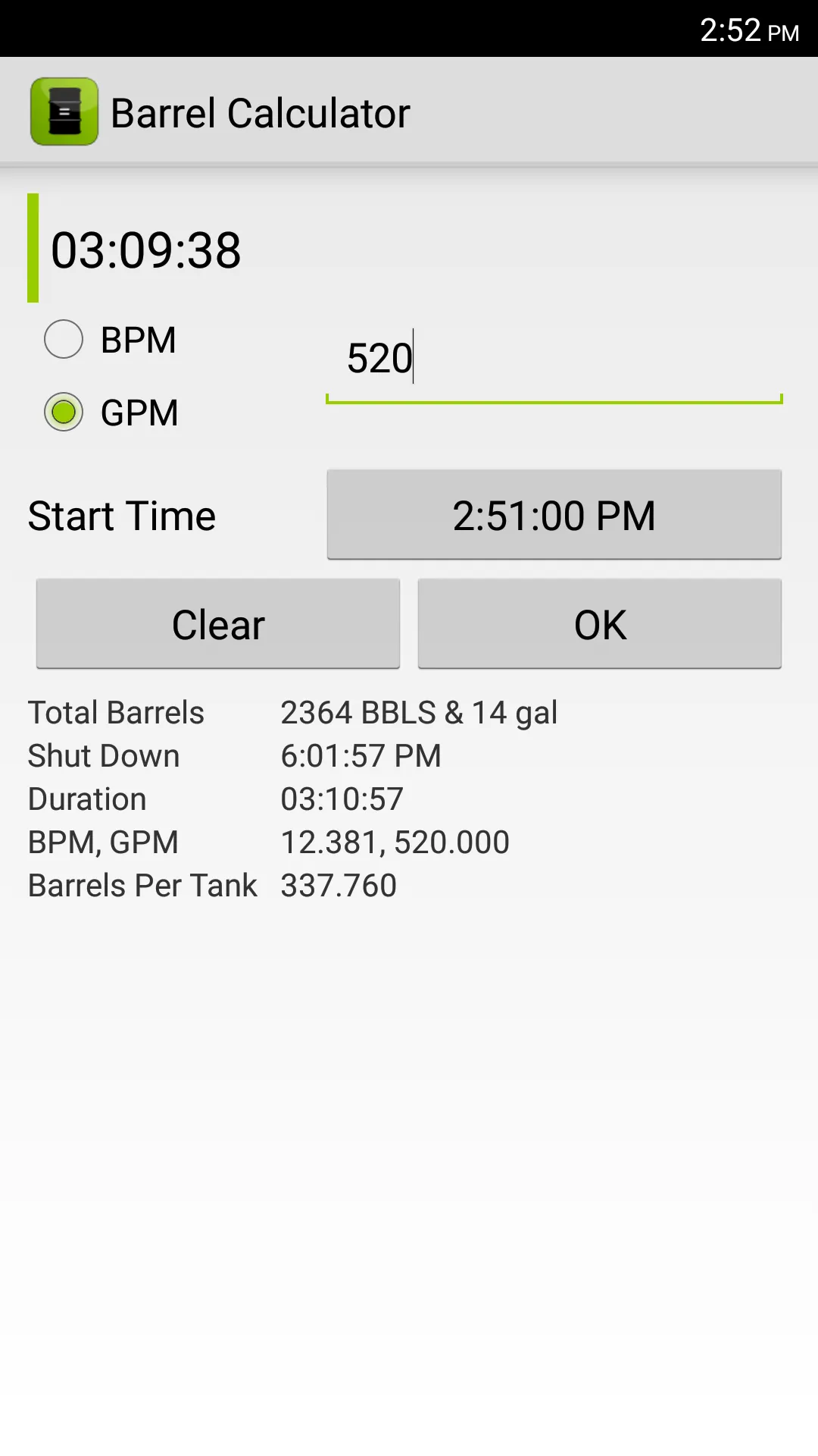 Barrel Calculator | Indus Appstore | Screenshot