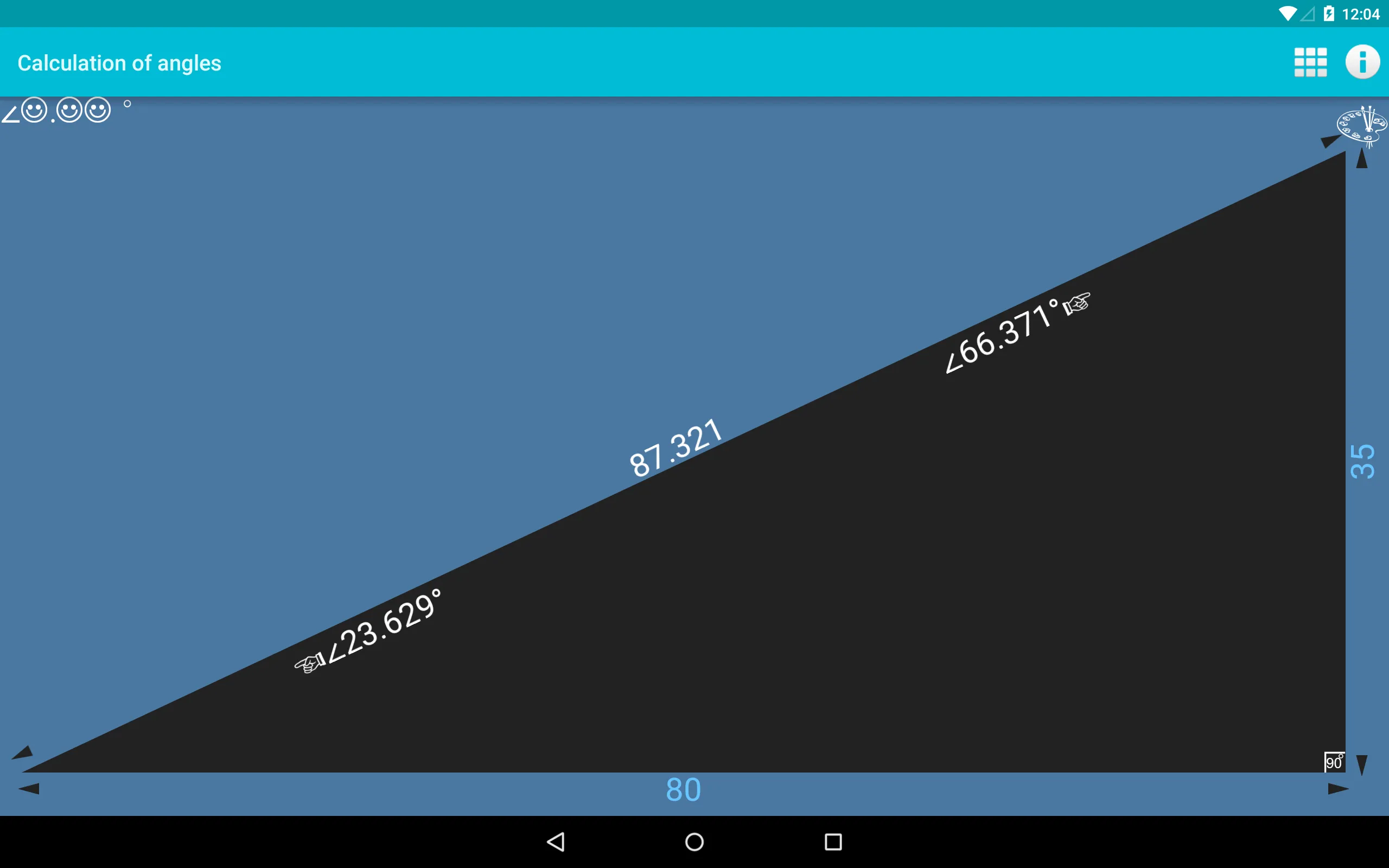 Calculation of angles | Indus Appstore | Screenshot