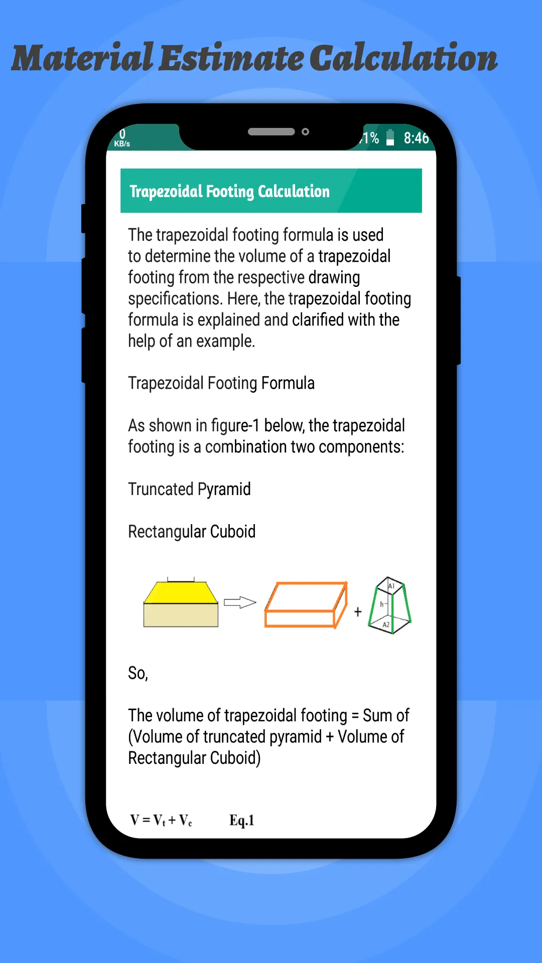 Material Estimate Calculation | Indus Appstore | Screenshot