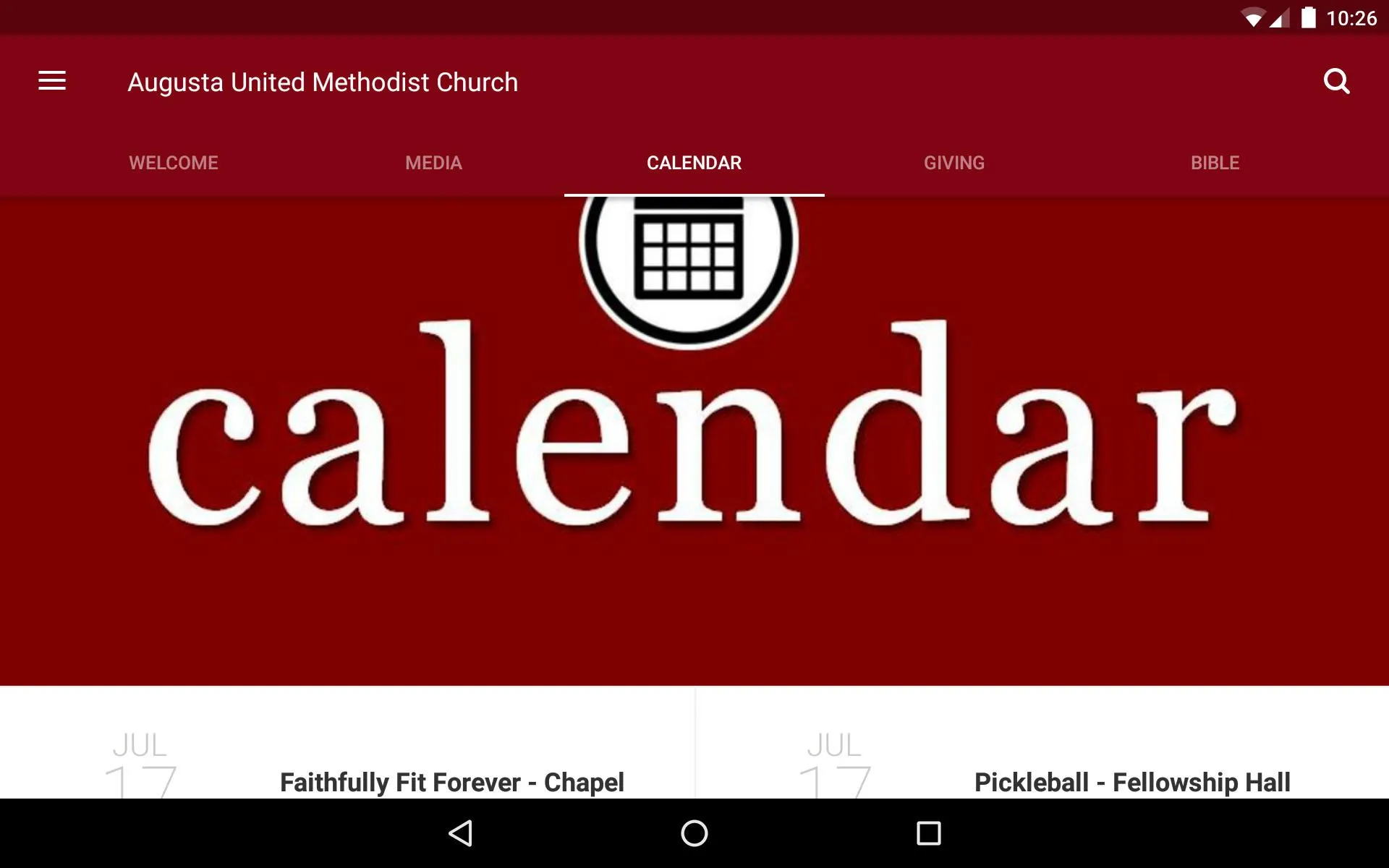 Augusta United Methodist | Indus Appstore | Screenshot