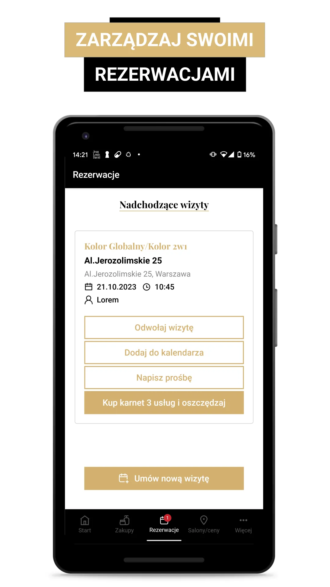 Jean Louis David - fryzjer | Indus Appstore | Screenshot