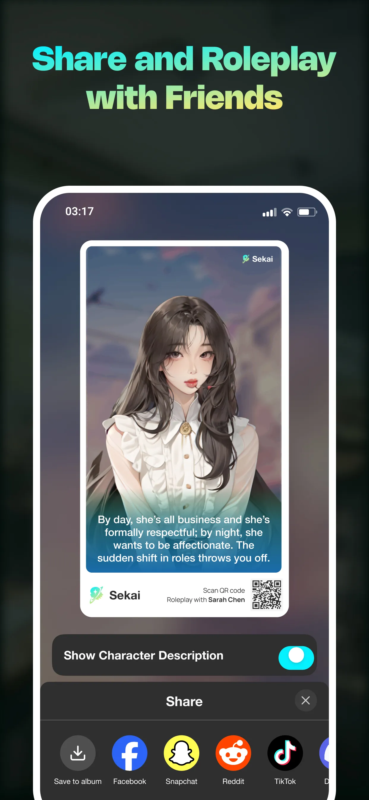 Sekai: Roleplay Your Own Story | Indus Appstore | Screenshot