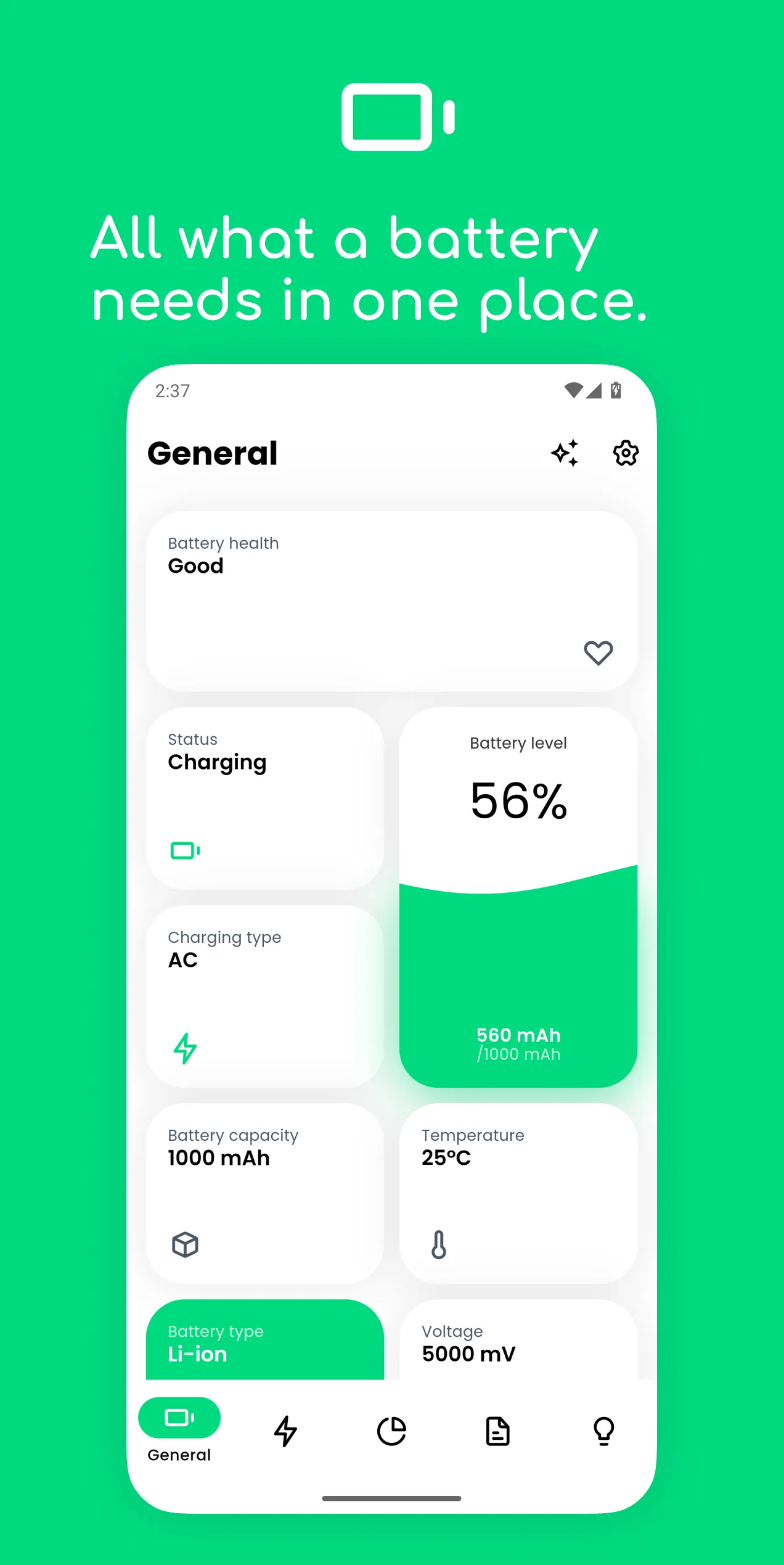 Electron: battery health info | Indus Appstore | Screenshot