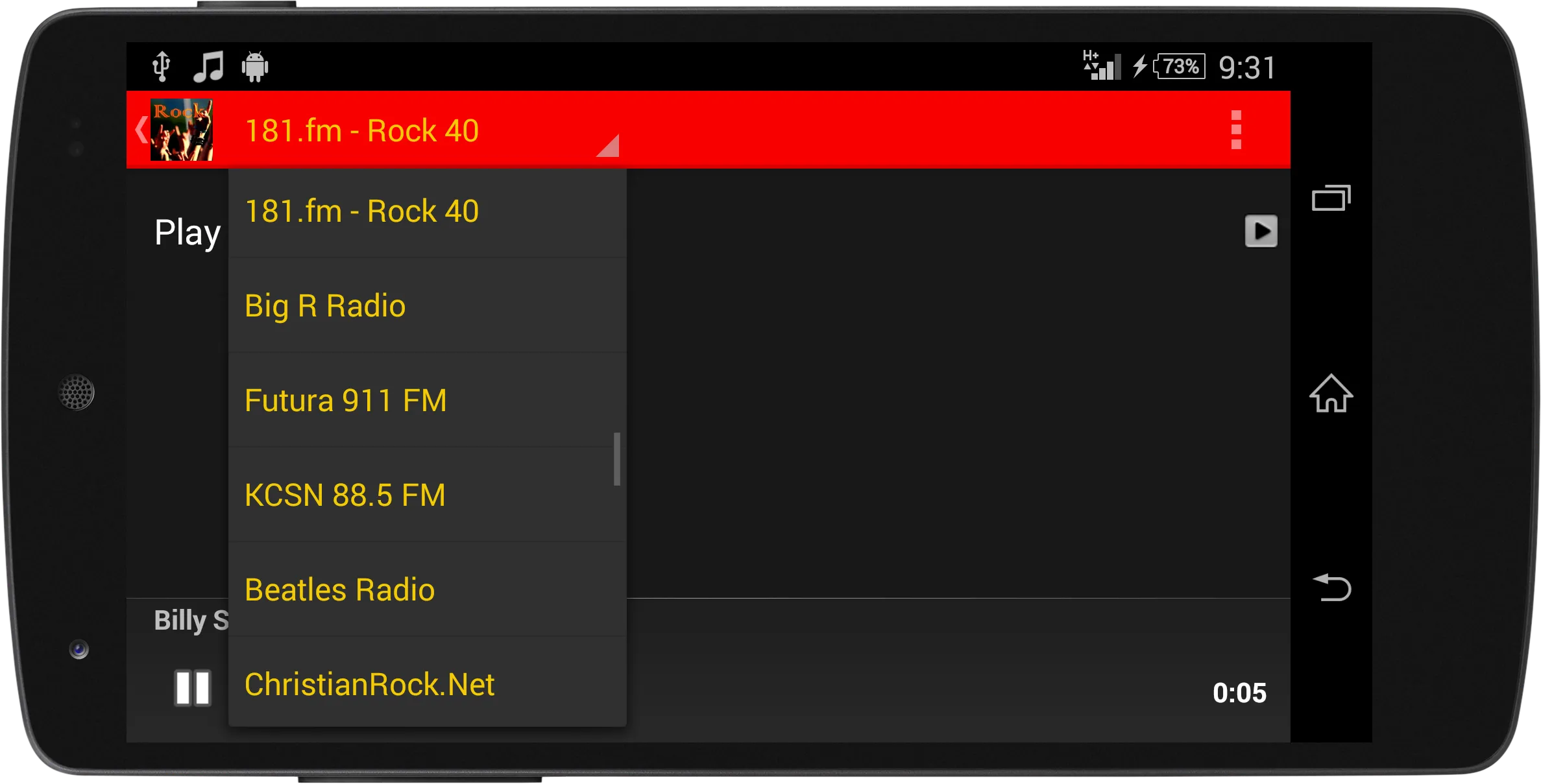 Rock Music RADIO | Indus Appstore | Screenshot