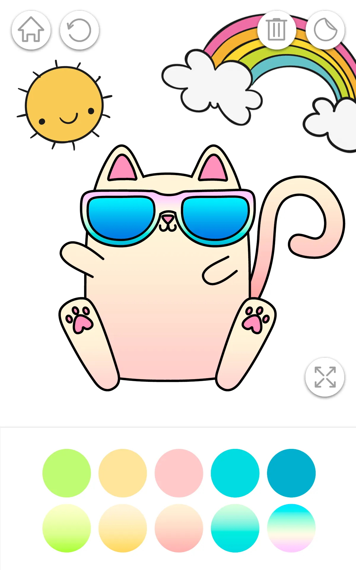 Gradient Kawaii Coloring Book | Indus Appstore | Screenshot