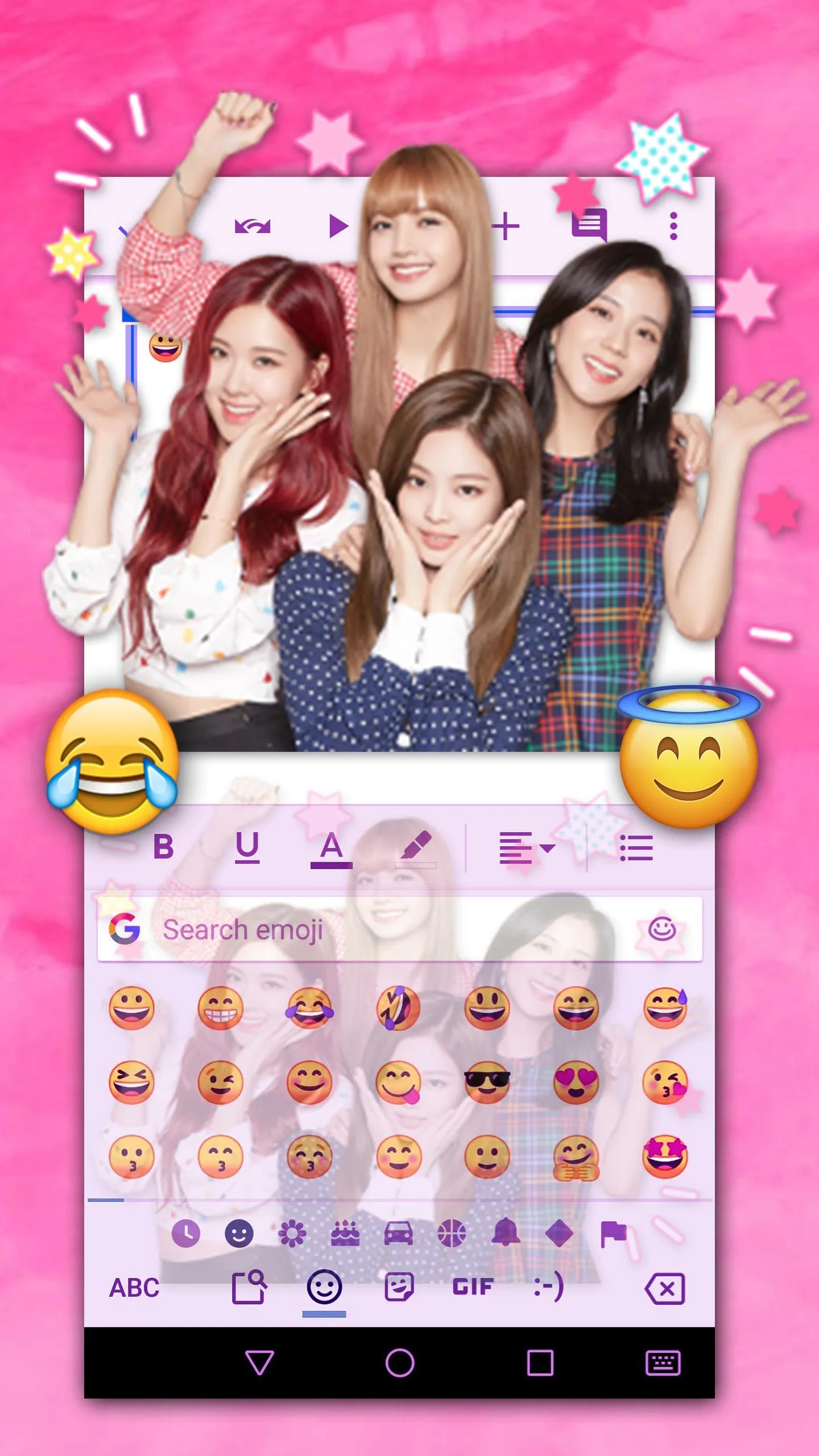 Black Pink Keyboard: KPOP | Indus Appstore | Screenshot