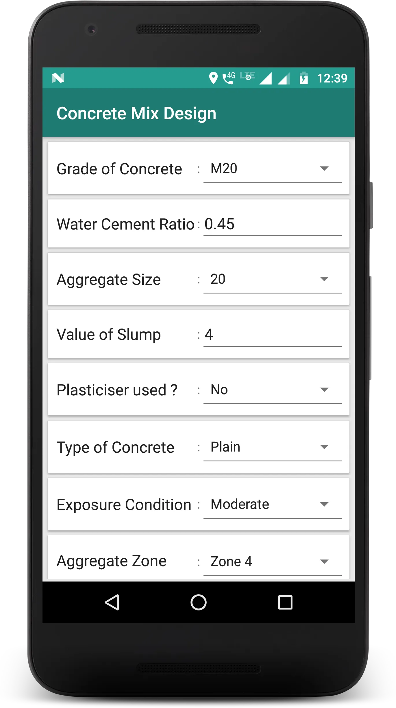 Civil Material Tester | Indus Appstore | Screenshot