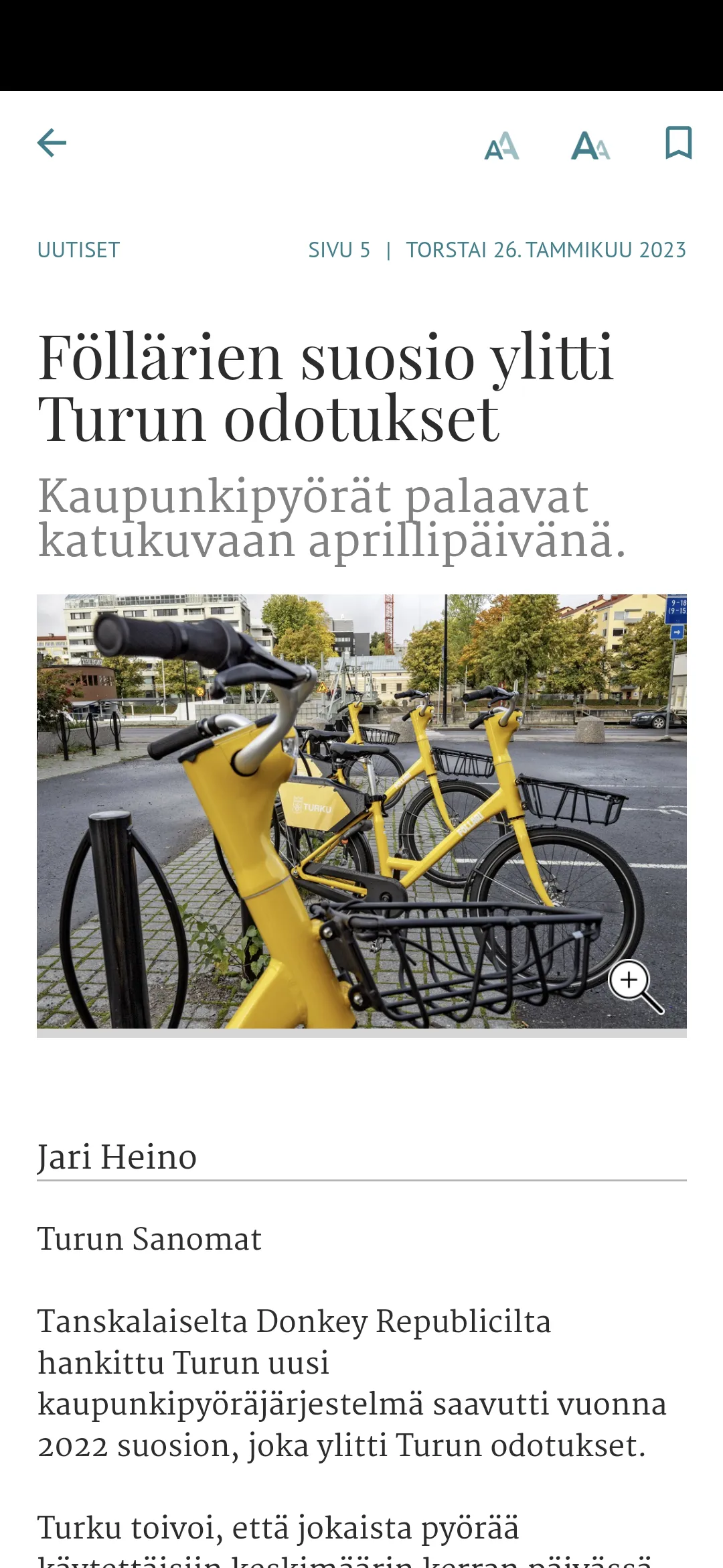 Turun Sanomat näköislehti | Indus Appstore | Screenshot