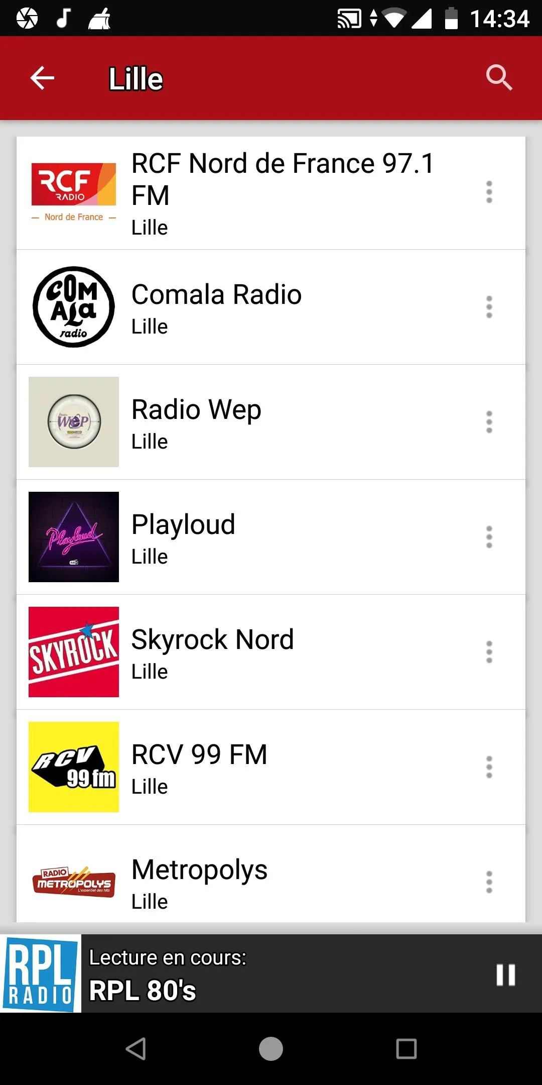 Stations de radio à Lille | Indus Appstore | Screenshot