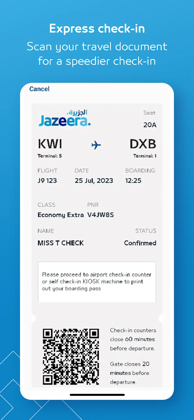 Jazeera Airways | Indus Appstore | Screenshot