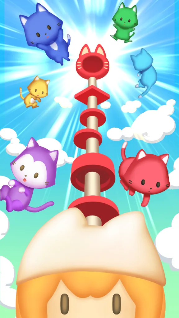 Cat Puzzle -Stray Cat Towers- | Indus Appstore | Screenshot