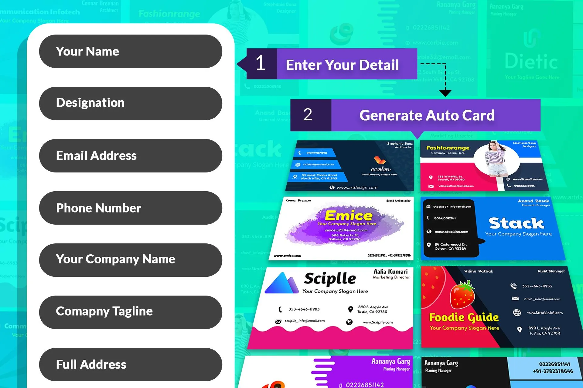 Digital Business Card Maker | Indus Appstore | Screenshot