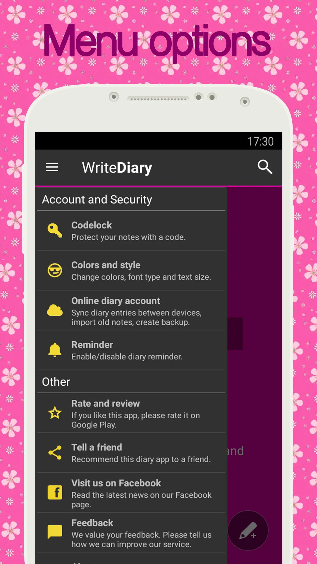 Diary with lock | Indus Appstore | Screenshot